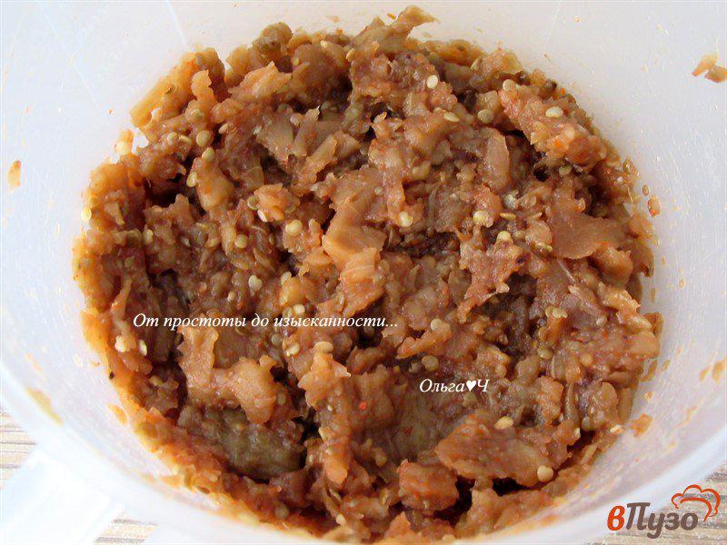 Фото приготовление рецепта: Острая закуска из баклажан (без масла) шаг №6