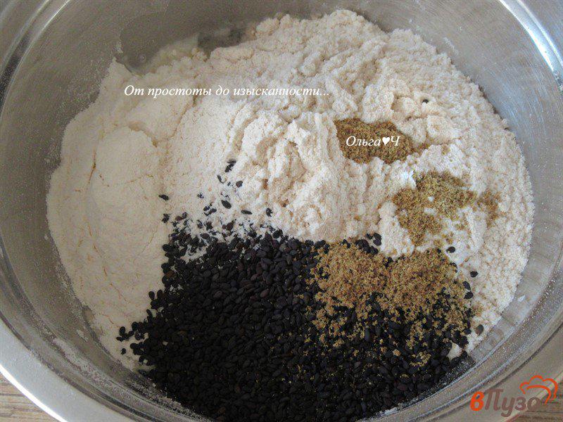Фото приготовление рецепта: Цельнозерновые пышки с кунжутом (без масла) шаг №2