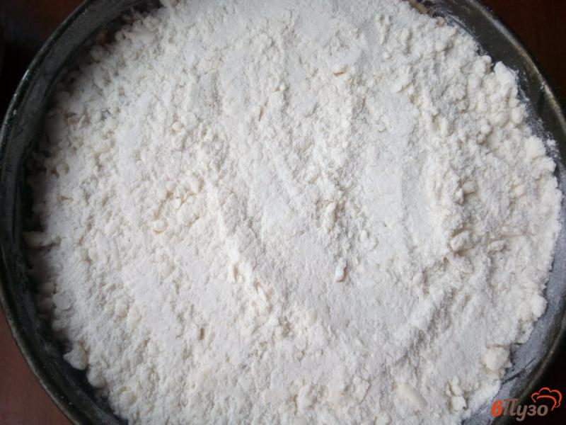 Фото приготовление рецепта: Насыпной пирог с творогом, яблоками и тыквой шаг №12