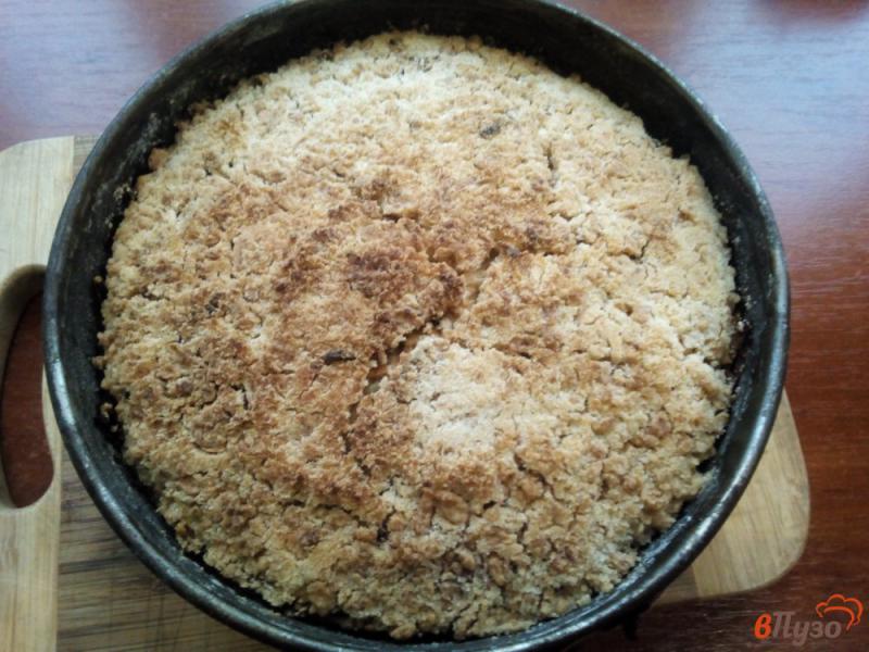 Фото приготовление рецепта: Насыпной пирог с творогом, яблоками и тыквой шаг №13