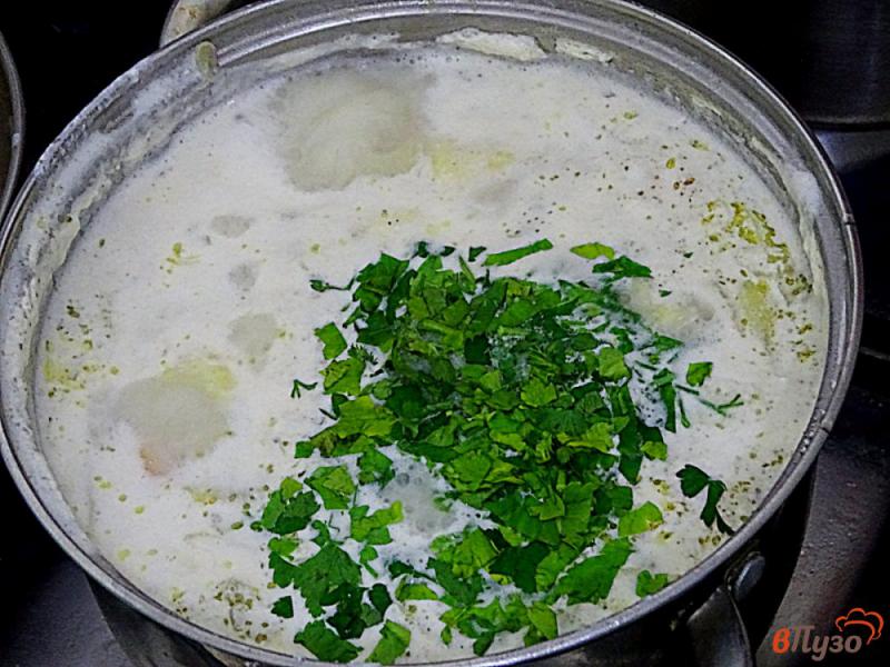 Фото приготовление рецепта: Овощной суп с плавленым сыром шаг №8