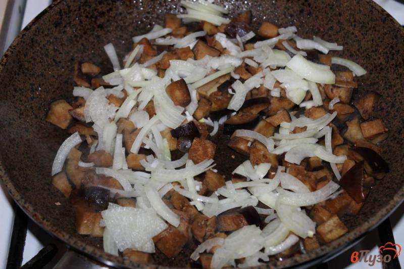Фото приготовление рецепта: Картофельная запеканка с фаршем, баклажаном и цветной капустой шаг №3