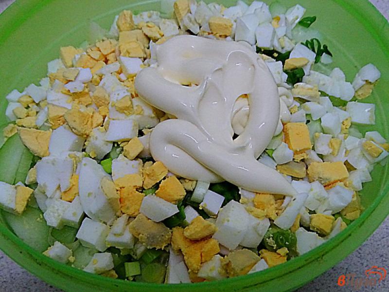 Фото приготовление рецепта: Салат из картофеля со свежим огурцом шаг №6
