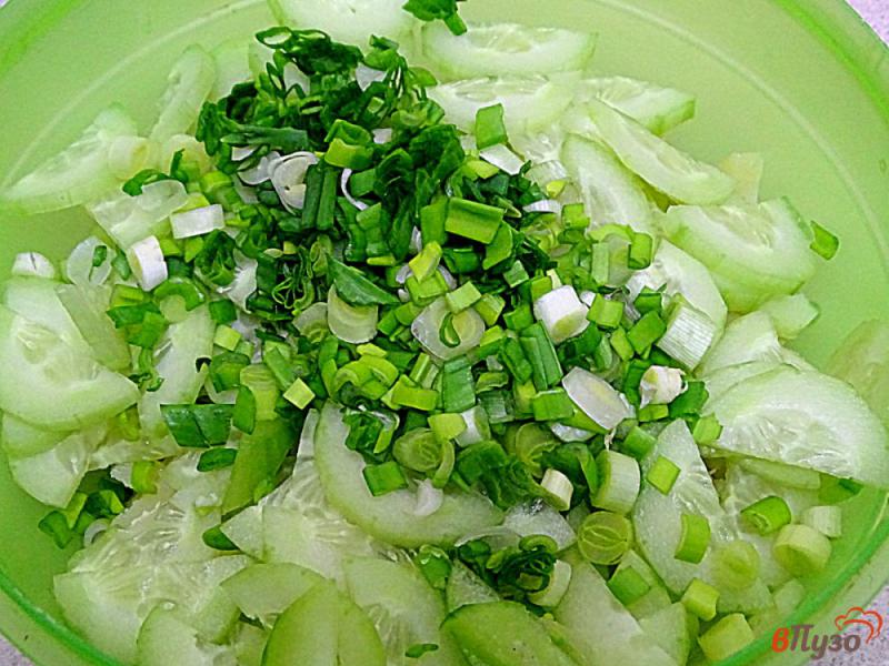 Фото приготовление рецепта: Салат из картофеля со свежим огурцом шаг №4