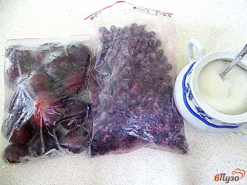 Фото приготовление рецепта: Компот из замороженых слив и винограда шаг №1