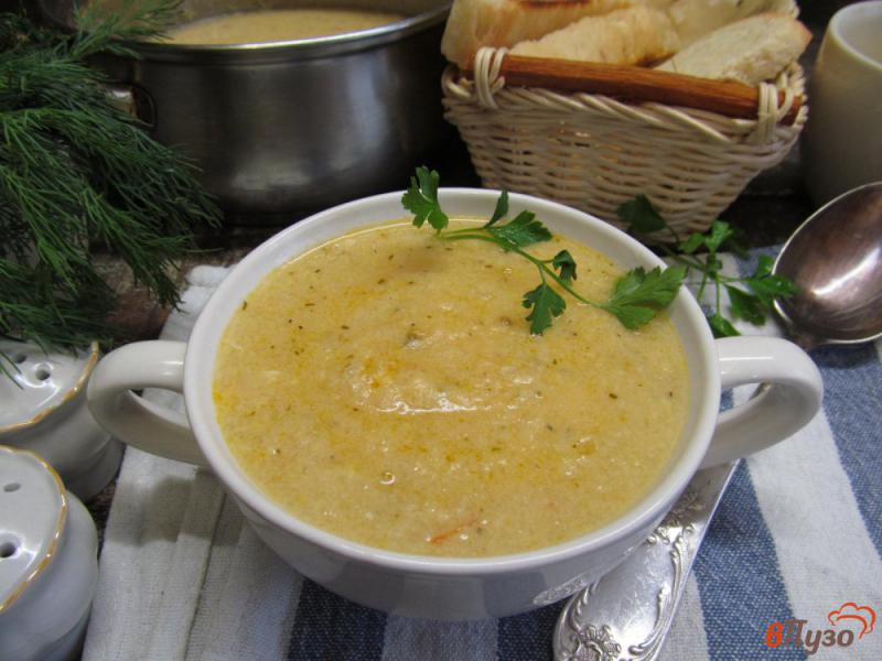 Фото приготовление рецепта: Суп томатный с цветной капустой шаг №10