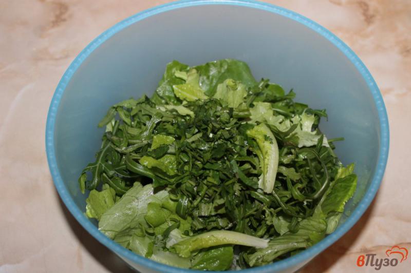 Фото приготовление рецепта: Зеленый диетический салат шаг №2