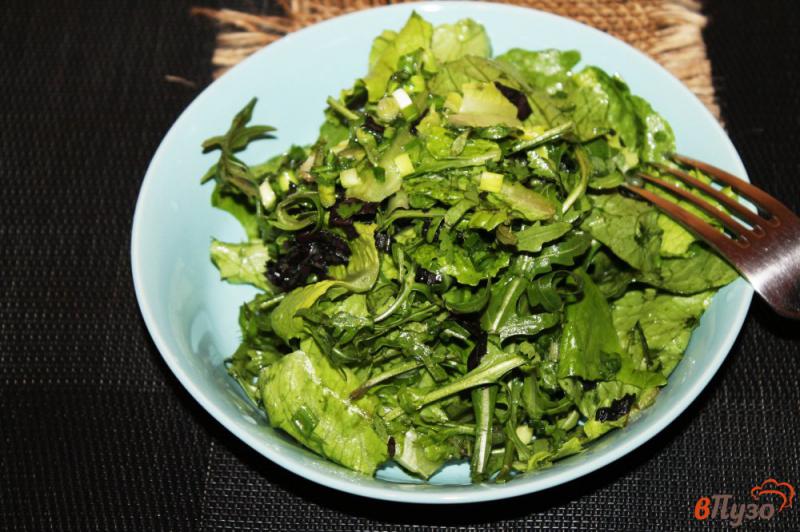 Фото приготовление рецепта: Зеленый диетический салат шаг №6