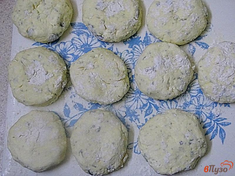 Фото приготовление рецепта: Сырники солёные с зелёным луком, укропом и чесноком, острые шаг №6