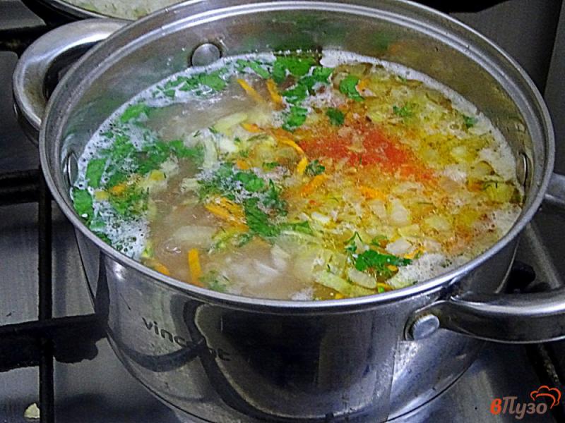 Фото приготовление рецепта: Томатный суп с рисом и помидорами шаг №6