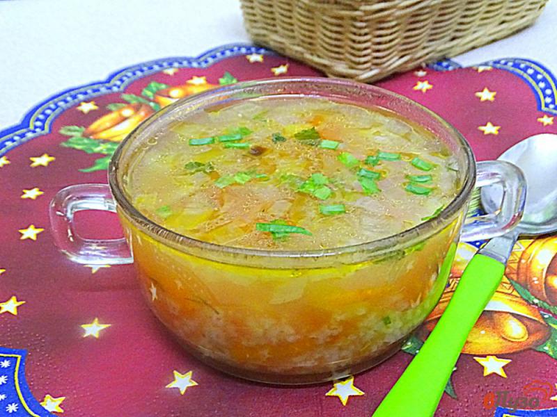 Фото приготовление рецепта: Томатный суп с рисом и помидорами шаг №7