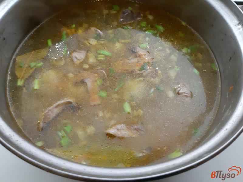 Фото приготовление рецепта: Суп с фрикадельками и грибами шаг №14