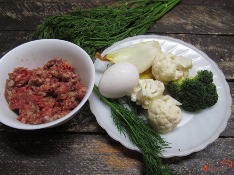 Фото приготовление рецепта: Котлеты из говядины с цветной капустой и брокколи шаг №1