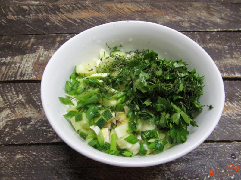 Фото приготовление рецепта: Салат из индейки с огурцом шаг №4