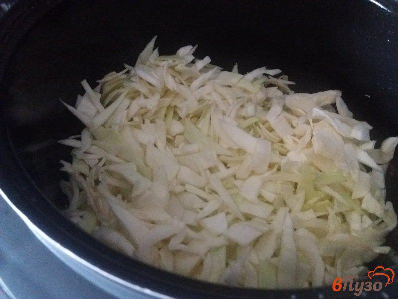 Фото приготовление рецепта: Бигус с копченостями, белыми грибами и черносливом шаг №3