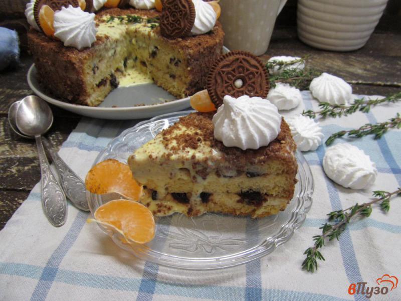 Фото приготовление рецепта: Торт с черносливом и орехами шаг №18