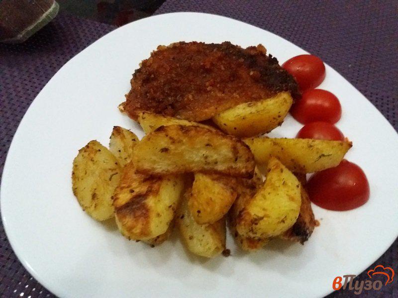 Фото приготовление рецепта: Запеченный пряный картофель шаг №10