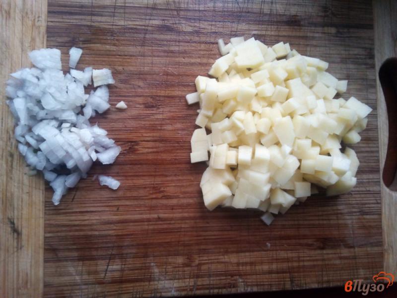 Фото приготовление рецепта: Мясные улитки с картофелем шаг №3