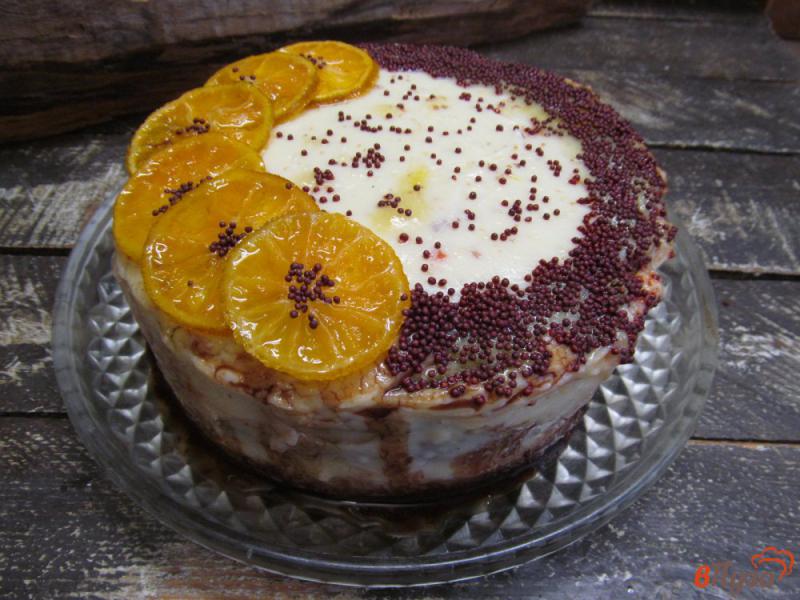 Фото приготовление рецепта: Бисквитный торт с заварным кремом шаг №21