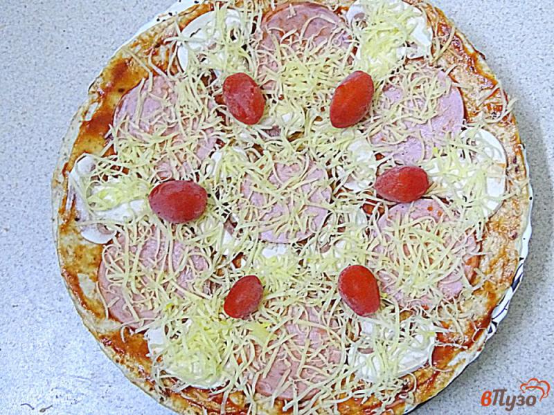 Фото приготовление рецепта: Пицца на лепёшках тако шаг №6