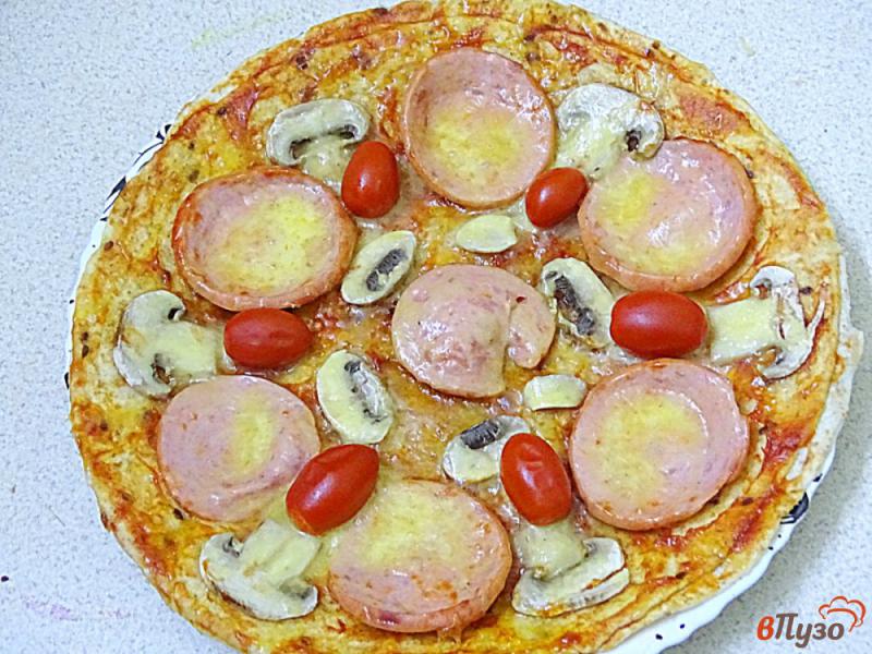 Фото приготовление рецепта: Пицца на лепёшках тако шаг №8