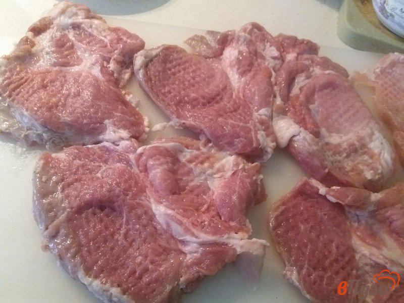Фото приготовление рецепта: Отбивные из свинины в горчичном маринаде шаг №2