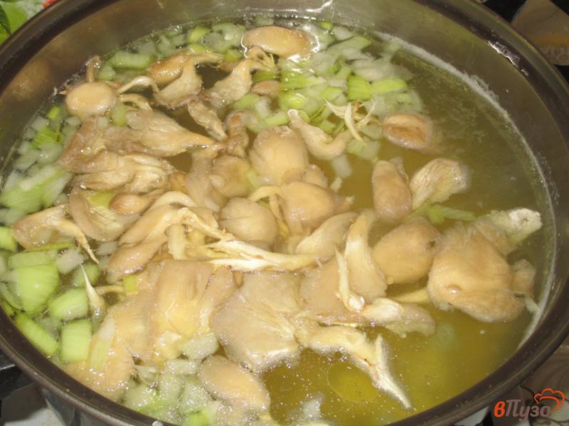 Фото приготовление рецепта: Суп куриный с вешенками шаг №3
