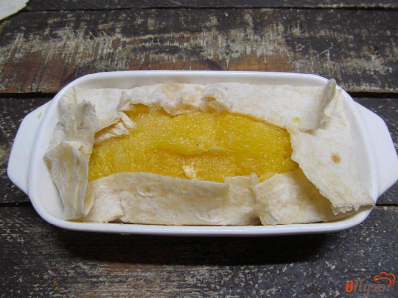 Фото приготовление рецепта: Пирог из лаваша с апельсином шаг №6