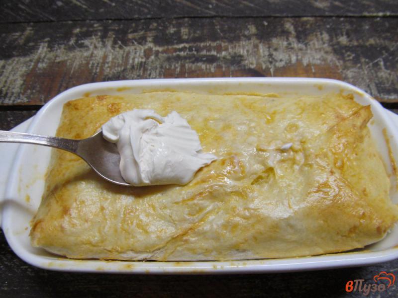 Фото приготовление рецепта: Пирог из лаваша с апельсином шаг №8