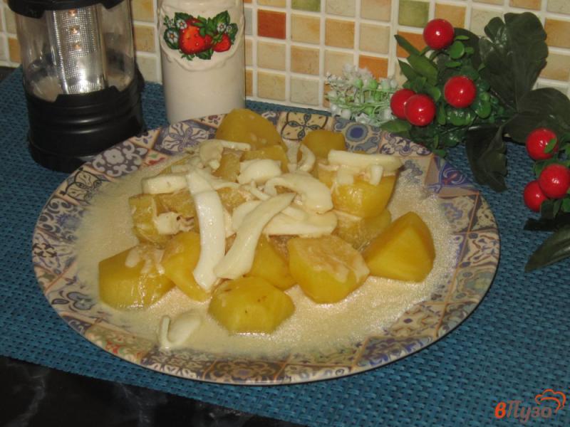 Фото приготовление рецепта: Кальмар в сметанном соусе с горчицей шаг №3