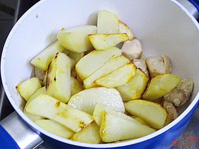 Фото приготовление рецепта: Рагу овощное с куриным филе. шаг №5