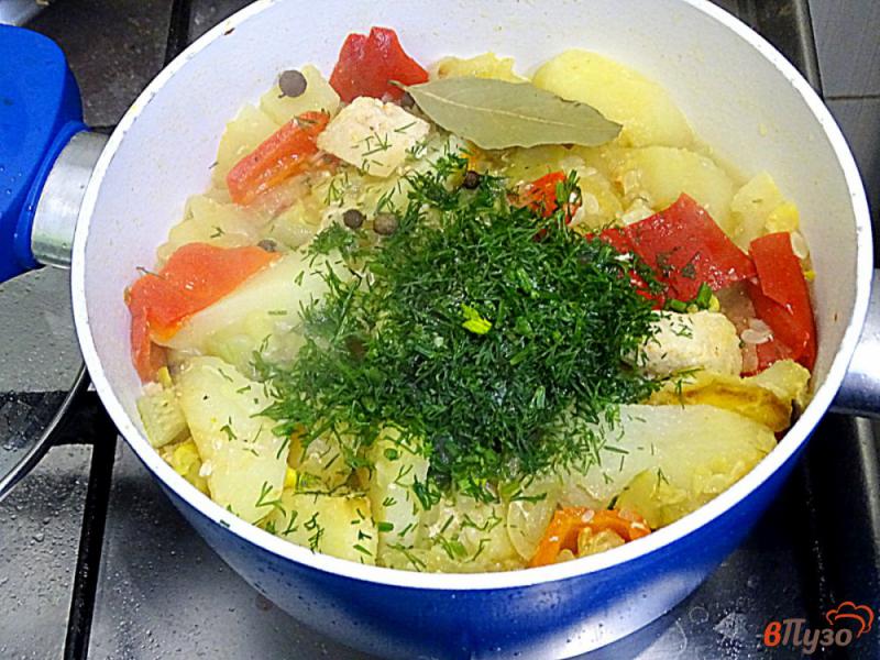 Фото приготовление рецепта: Рагу овощное с куриным филе. шаг №8