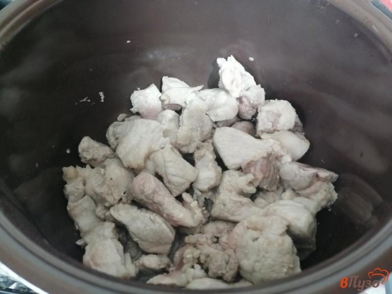 Фото приготовление рецепта: Свинина тушеная в сметане шаг №2