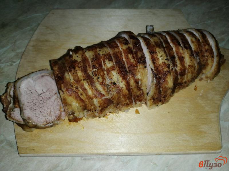 Фото приготовление рецепта: Свиная вырезка запеченная в беконе шаг №10