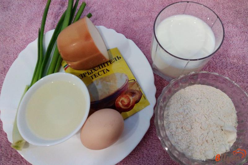 Фото приготовление рецепта: Блинчики с яично-сырной начинкой шаг №1