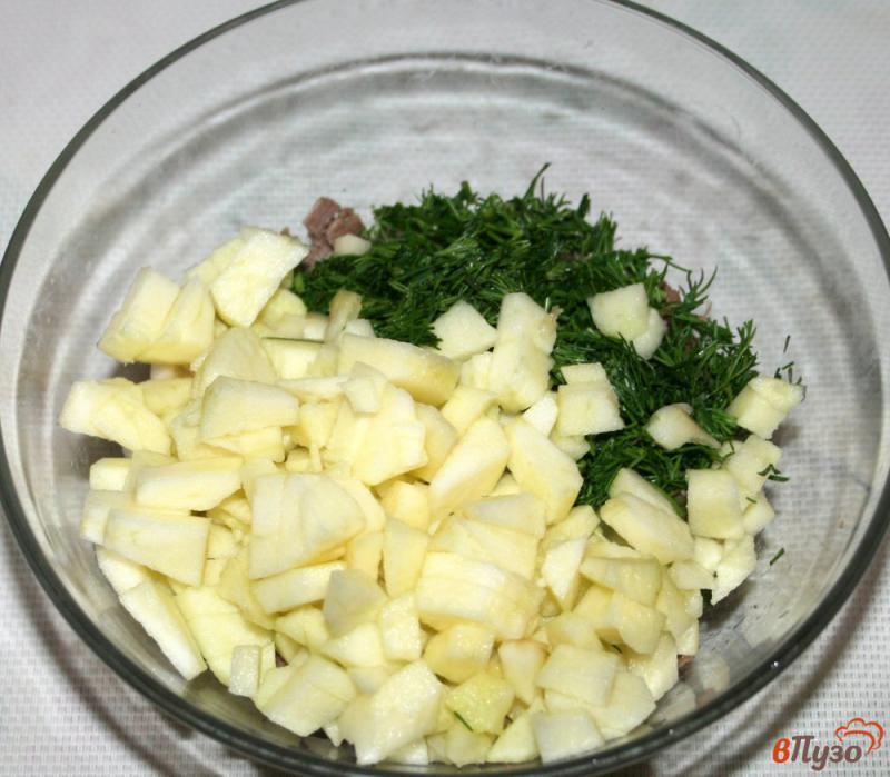 Фото приготовление рецепта: Мясной салат в тарталетках шаг №3