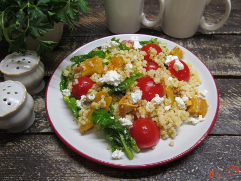 Фото приготовление рецепта: Салат с тыквой пшеном и сыром шаг №11