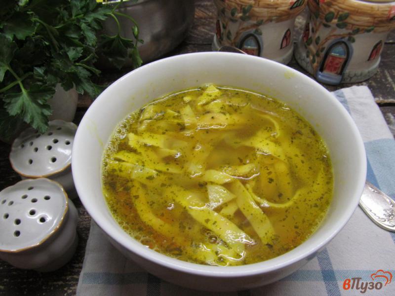 Фото приготовление рецепта: Картофельный суп с яичной лапшой шаг №12
