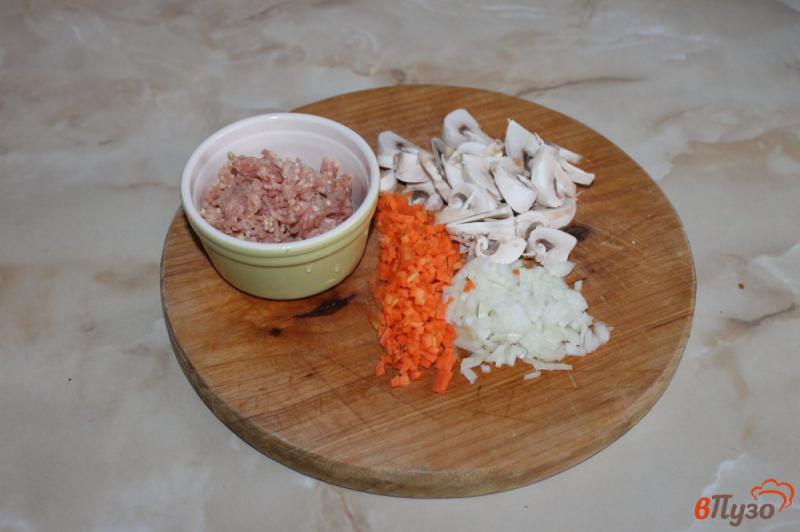 Фото приготовление рецепта: Суп с булгуром фрикадельками и грибами шаг №3