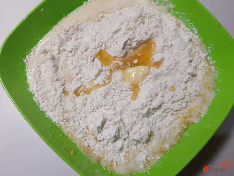 Фото приготовление рецепта: Торт «Зебра» с мандаринами шаг №6
