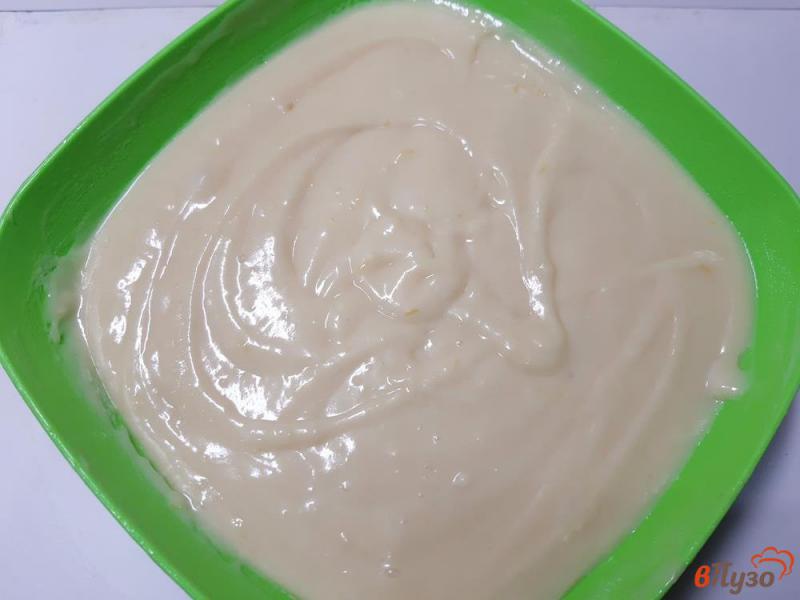 Фото приготовление рецепта: Торт «Зебра» с мандаринами шаг №7
