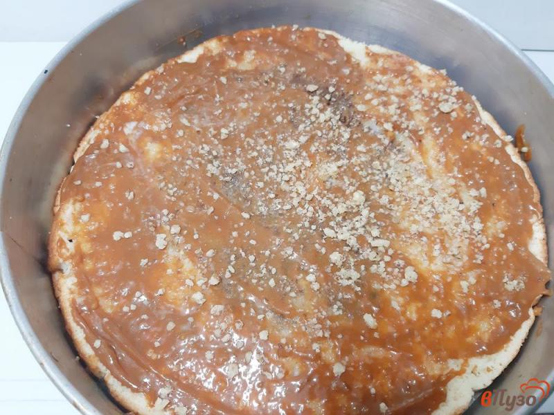 Фото приготовление рецепта: Торт «Зебра» с мандаринами шаг №16