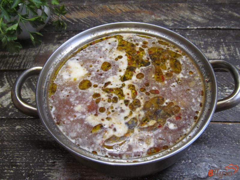 Фото приготовление рецепта: Суп с перловкой капустой и маринованной свеклой шаг №9