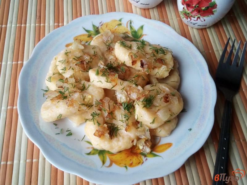 Фото приготовление рецепта: Ленивые вареники с картофелем и тыквой шаг №7