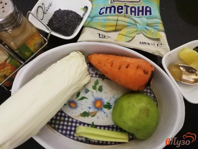 Фото приготовление рецепта: Овощной салат с добавлением мака шаг №1