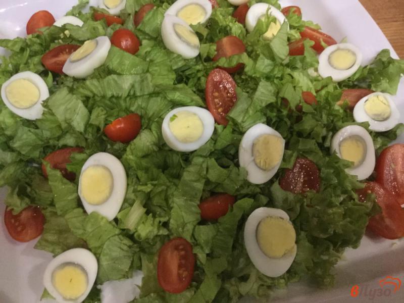 Фото приготовление рецепта: Классический салат *Цезарь* с креветками шаг №10
