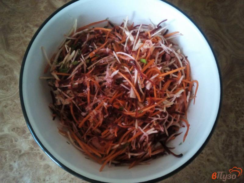 Фото приготовление рецепта: Салат овощной «Щётка» шаг №6