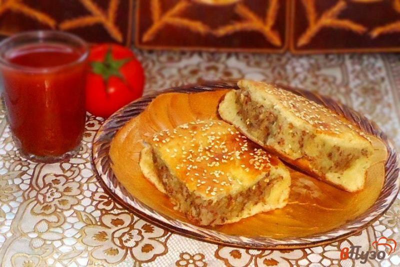 Фото приготовление рецепта: Постный пирог с картофелем и гречкой шаг №14