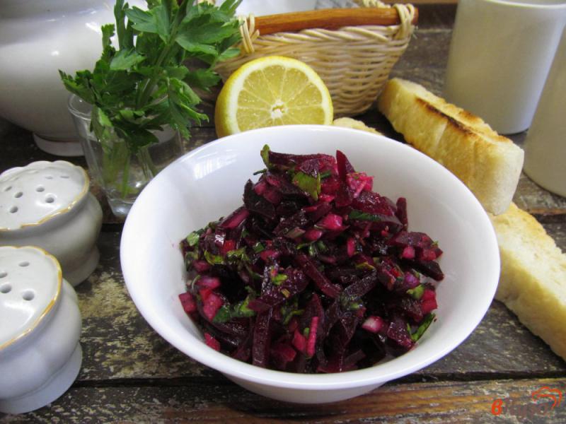 Фото приготовление рецепта: Пряный свекольный салат шаг №7