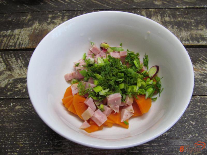 Фото приготовление рецепта: Заливное из моркови с ветчиной шаг №5